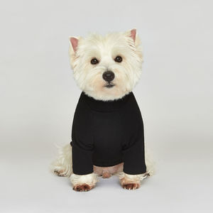강아지옷 플로트 스탠다드 하프넥티셔츠 블랙