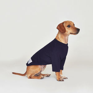 강아지옷 플로트 스탠다드 하프넥티셔츠 네이비